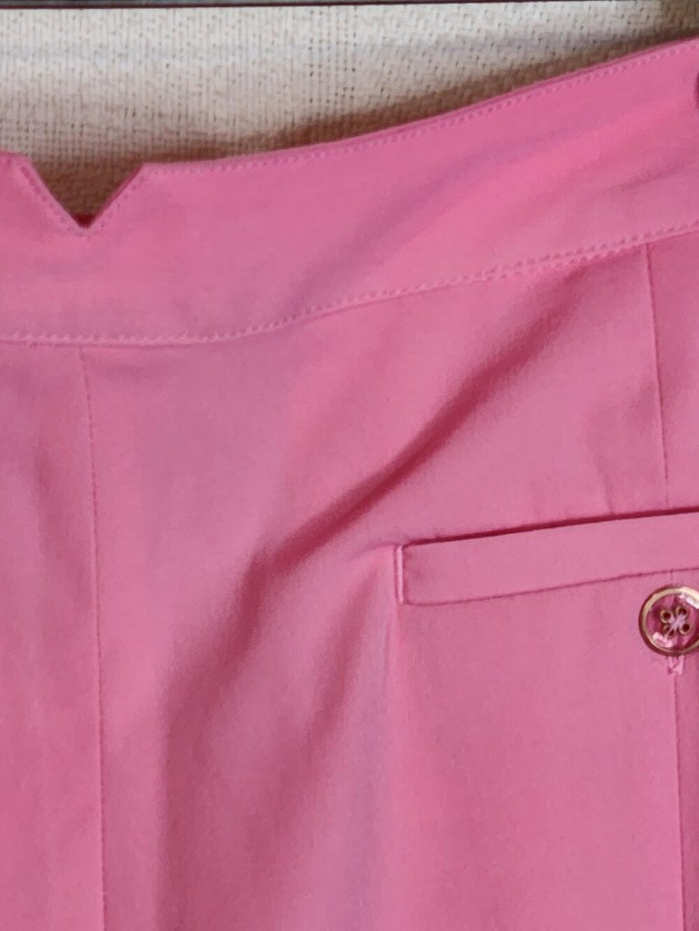 EP Pro Flirt Pink 23" Poly Span Pro Stretch Pleated Pocketed Golf Shorts Size 14 - Picture 10 of 16